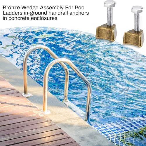 4 Pcs Pool Ladder Anchors Bronze Wedge Assembly Swimming - Image 6