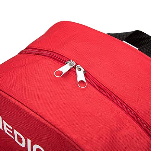Red Emergency First Aid Bag Backpack Empty Medical | Travel Essentials - Image 6
