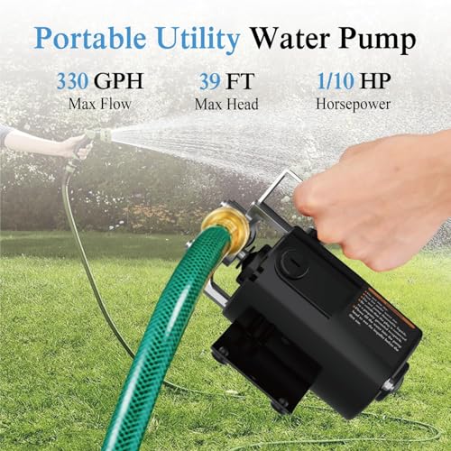 120V Electric Water Transfer Pump 330 GPH With ON/OFF Switch - Image 5