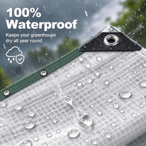 18 Mil Clear Tarps Heavy Duty Waterproof, 8x6FT Greenhouse Cover - Image 8
