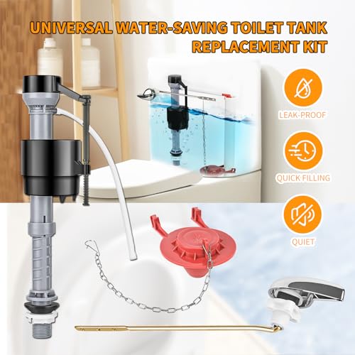 Toilet Repair Kit with Adjustable Fill Valve, 2-in Flapper - Image 8