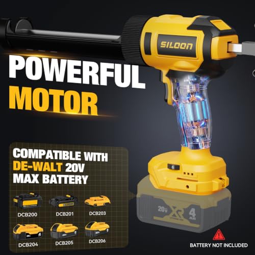 Electric Caulking Gun Compatible with Dewalt 20V Max | Home Repair - Image 3