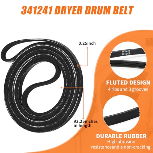 4392065 Dryer Repair Kit with 341241 Dryer Belt 691366 | Home Repair - Image 5