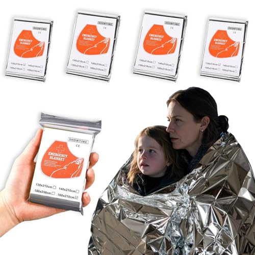 4-Pack Mylar Emergency Thermal Blankets - Waterproof - Image 2