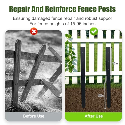 2Pcs Fence Post Repair Kit, Heavy Duty Galvanized | Home Repair - Image 5