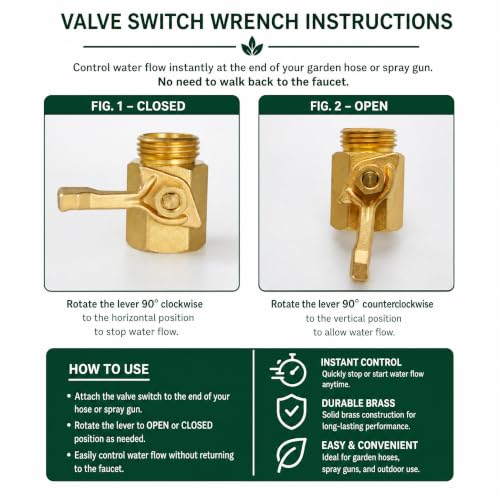 LIULO TOOL Brass Garden Hose Shut Off Valve, 2 Pack Heavy - Image 6