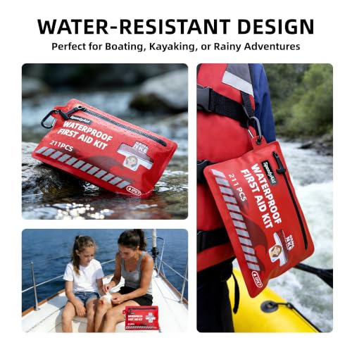 211 PCS Waterproof First Aid Kit, Emergency Supplies for Hiking & - Image 7