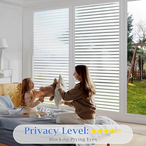 Viseeko Window Privacy Film, Frosted Static Cling, 17.5" x 78.7" - Image 4