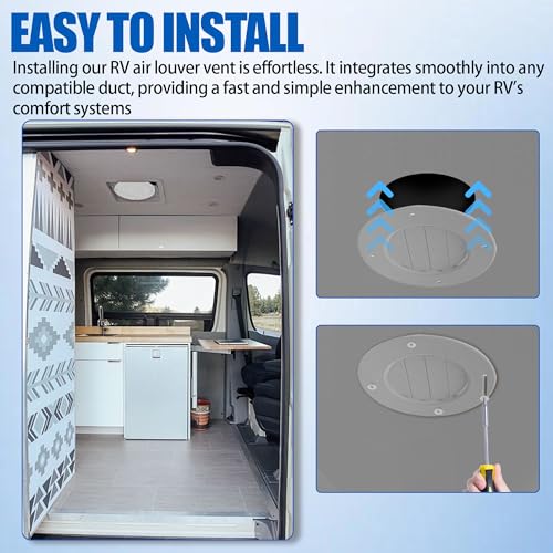 Calvana (5-Pack) 6.5" RV Ceiling Vent Covers for Inside Camper - Image 6