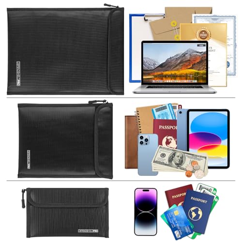 3 Pack Fireproof Waterproof Document Bag with Aluminum - Image 7