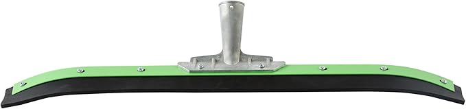 Restaurantware-SQUEEGEE ONLY: Clean Tek Professional 24 Inch Curved Floor Squeegee, 1 Broom With Rubber Blade - Handle Sold Separately, Heavy-Duty, Green Steel Wiper, Ideal For Floor, Tiles