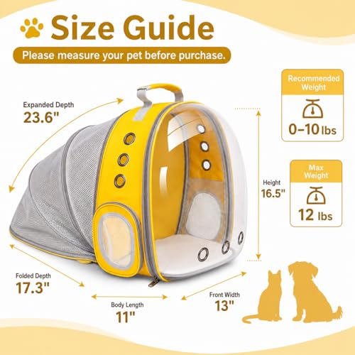 Cat Backpack Carrier Back Expandable Bubble Pet Carrier - Image 3