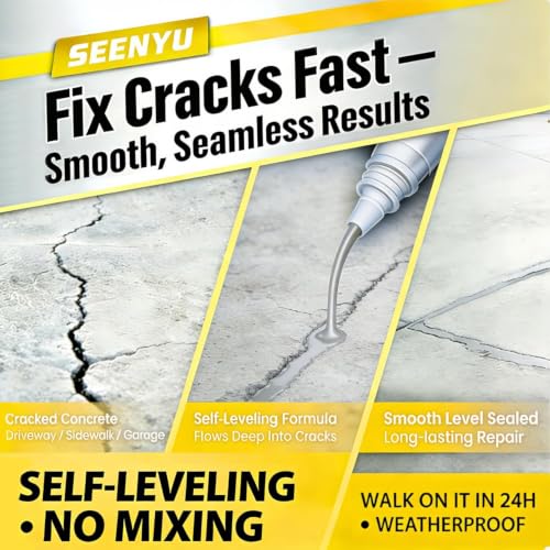 Concrete Cement Crack Filler Self-Leveling Sealant | Home Repair - Image 4