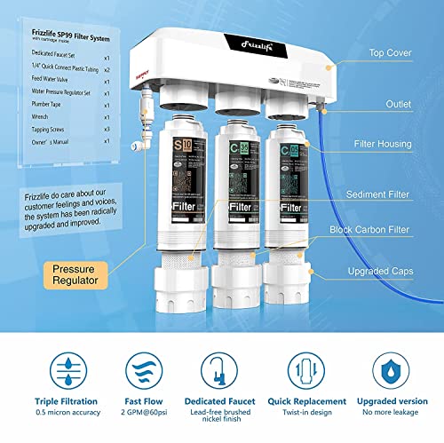 Frizzlife Under Sink Water Filter System, NSF/ANSI 53&42&372 - Image 6