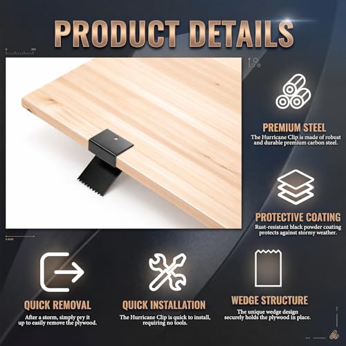 40 Pcs Hurricane Window Clips with Handles for 1/2" Plywood Storm - Image 7