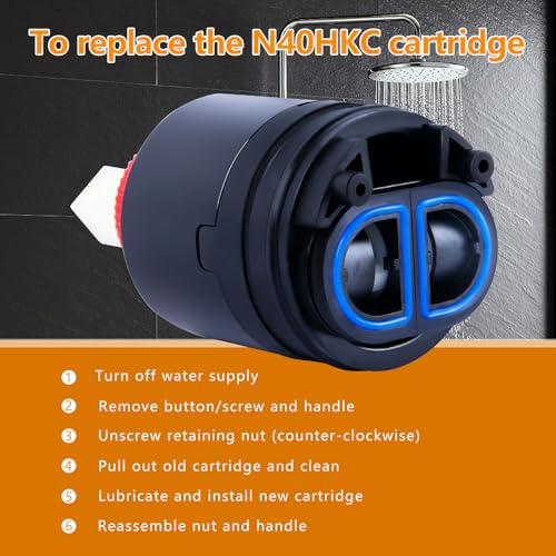 N40HKC Shower Cartridge Replacement for SR SUN RISE, KES - Image 7