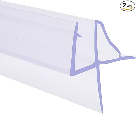 Frameless Shower Door Bottom Seal, 2 PCS 3/8" x 36" Shower Door Sweep for 3/8 Inch Glass, Glass Shower Door Seal Strip, Stop Shower Leaks and Create a Water Barrier(9D)