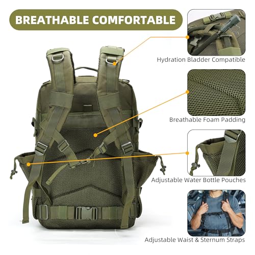 gracedon Tactical Backpack - Military Molle Bag 3 Days - Image 5