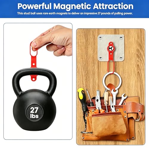 4Pcs Magnetic Stud Finder, 27 Pounds of Pull Power Stud Ball - Image 4