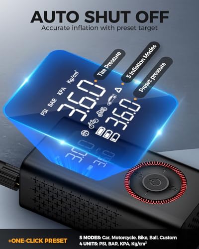 Tire Inflator Portable Air Compressor - 150 PSI Cordless - Image 5