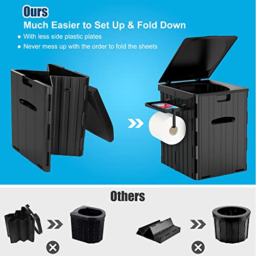 XL Portable Toilet for Adults, Extra Large 15.4"H | Travel Essentials - Image 6