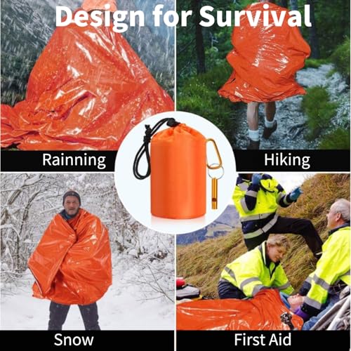 Emergency Sleeping Bag with Whistle, Portable Emergency - Image 3