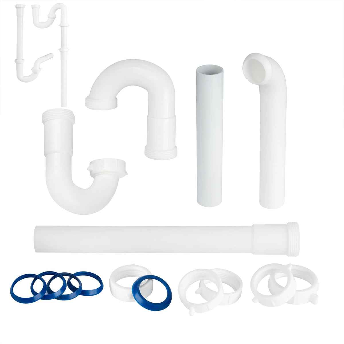Bathroom Sink Drain Kit,1-1/4” P Trap or S Trap Plumbing | Home Repair - Image 1