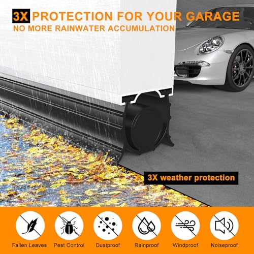 Garage Door Bottom Seal 16 ft, with Aluminum Track Retainer Kit - Image 3