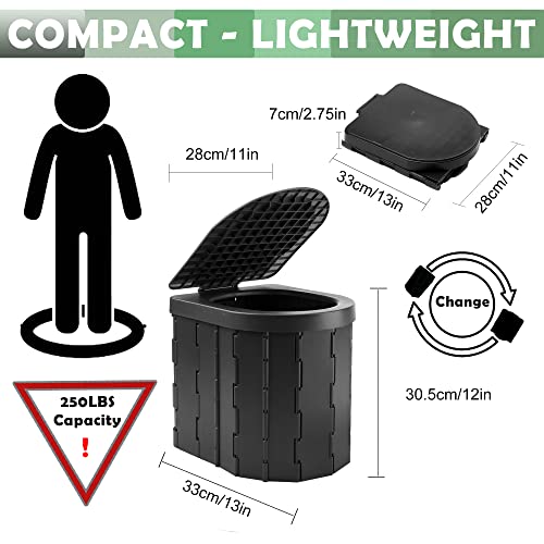 KINSPORY Camping Toilet, Portable Toilet for Adults & Kids - Image 3