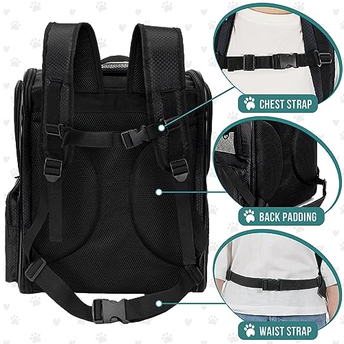 PetAmi Dog Backpack Carrier for Cats, 4-Way Entry Ventilated - Image 6