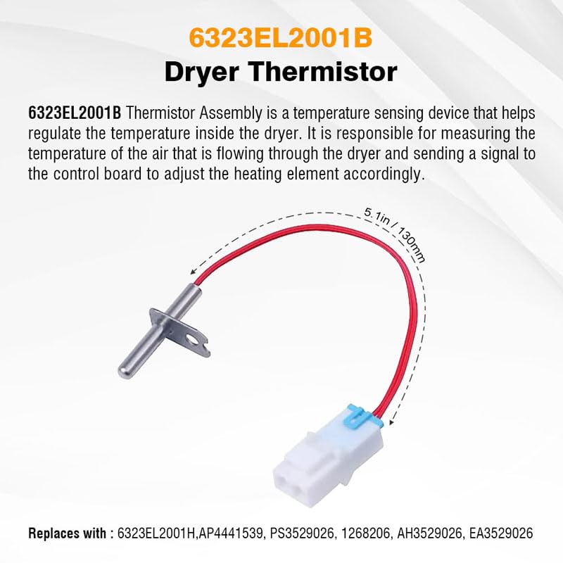 Dryer Thermistor Temperature Sensor Kit 6323EL2001B - Image 5