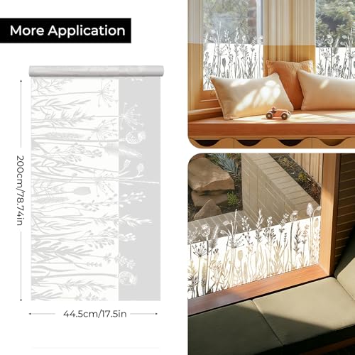 Stained Glass Window Film, Window Film Decorative, 17.5 x 78.7 in - Image 4