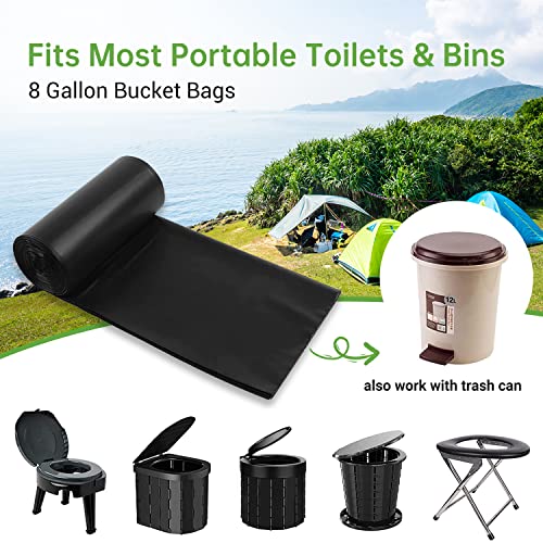 50 portable toilet bags for camping, 8 Gallon 1.3 Mil - Image 7