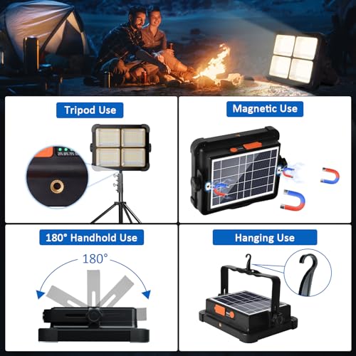 MASMEJOR Rechargeable Work Light Solar, 10000LM - Image 6