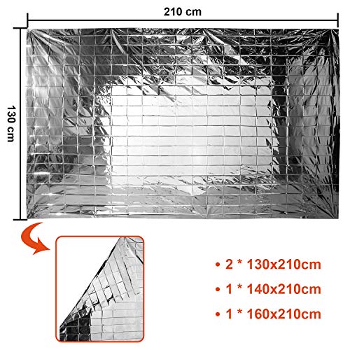 Maitys 4 Pcs Emergency Blankets Thermal Survival Foil Heat Sheets - Image 4