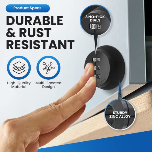 Combi-Cam Combinated Lock 7850R - Large Black Cam Lock | - Image 6