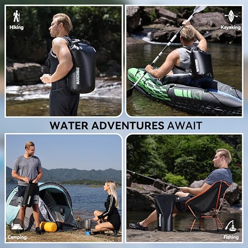 MARCHWAY Floating Waterproof Dry Bag Backpack, Roll Top - Image 7
