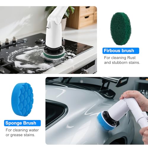 Electric Spin Scrubber Replacement Brush Heads Set, 10 - Image 4