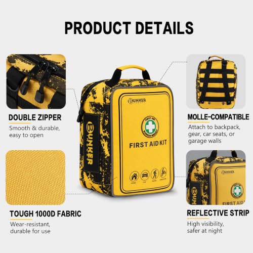 BUNKER INDUST 520 Piece All-in-One First Aid Kit | Travel Essentials - Image 5