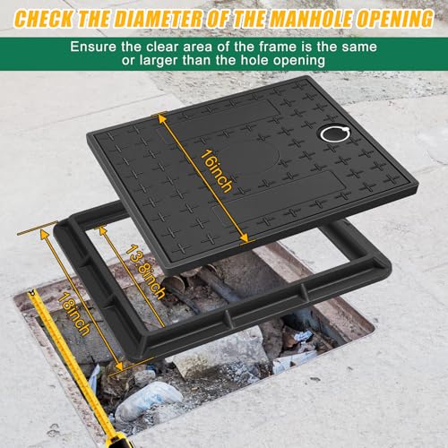 18 x 18 Inches Frp Solid Square Septic Tank Lid and Base - Image 5