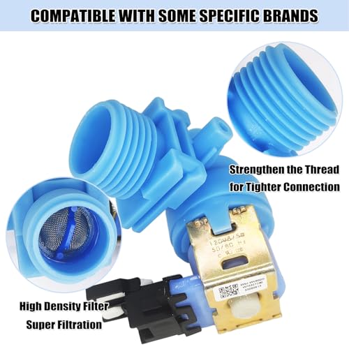 UPGRADED W10327249 WPW10327249 Dishwasher Water Inlet Valve - Image 6
