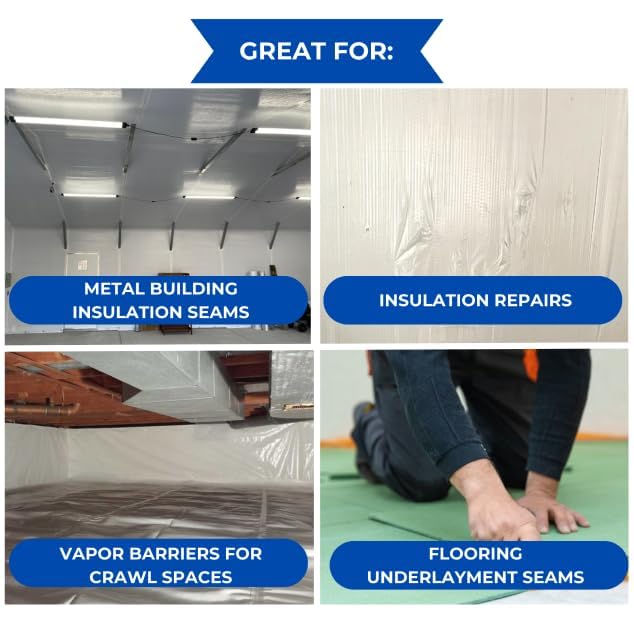 BlueTex Insulationㅤ 6" Wide x 180' Long White Vapor | Home Repair - Image 3
