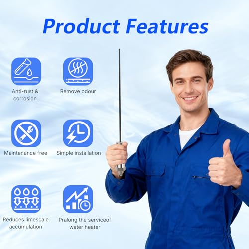 Electric Powered Anode Rod for Water Heater with Power Adapter - Image 3
