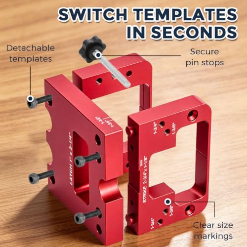 Door Latch Mortise Tool Kit, Strike Plate Router Template - Image 4