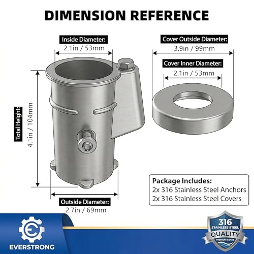 Premium 316 Stainless Steel Pool Ladder Handrail Anchor - Image 3