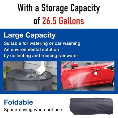 Japard 16 Inch Slim Rain Barrel Water Tank Collapsible - Image 6