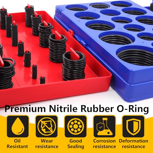826 Pcs Universal SAE & Metric Rubber O Ring Assortment Kit - Image 6