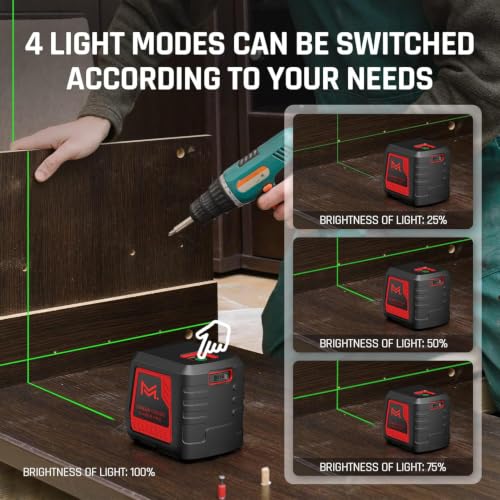 Laser Level 100ft Auto Leveling Green Cross Line 2-Wire - Image 6