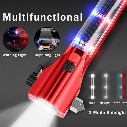 Car Glass Breaker Hammer with Flashlight, Multi-Function | Hand Tools - Image 3