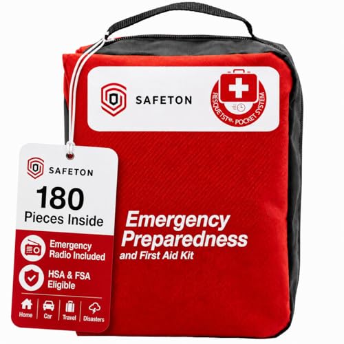 Safeton 180-Piece First Aid Kit, Portable Emergency - Image 2